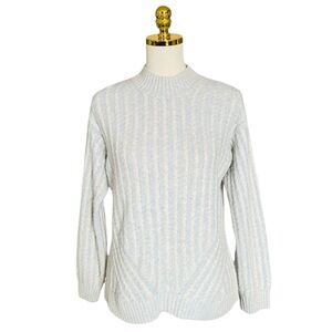 LINEAMAGLIA | Italian Sweater Wool Cashmere Cable Knit Blue/Beige Women’s Size M